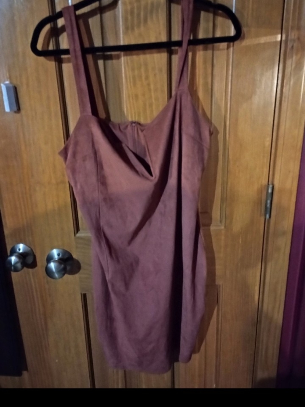 Forever 21 Mauve-Rust Cowl Neck Mini Slip Dress